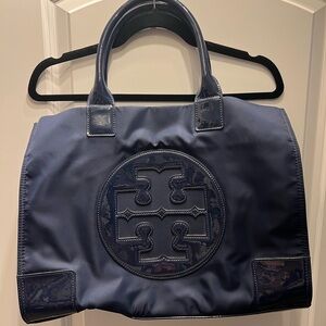 Tory Burch Black and Gold Logo Bag